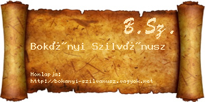 Bokányi Szilvánusz névjegykártya